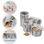 Imagem de Kit Com 4 Potes Herméticos Inox Porta Mantimentos Multiuso
