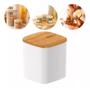 Imagem de Kit Com 4 Potes Herméticos Keep 150ml Com Tampa De Bambu