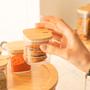 Imagem de Kit Com 4 Potes Herméticos Keep 150ml Com Tampa De Bambu