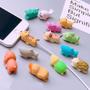 Imagem de Kit Com 4 - Protetor Cabo Usb Carregador Bichinhos