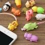 Imagem de Kit Com 4 - Protetor Cabo Usb Carregador Bichinhos