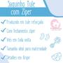 Imagem de Kit com 4 Saquinho Maternidade com Zíper Tule Reforçado - Mãe e Filho Enxovais