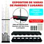 Imagem de Kit com 4 Suportes Organizadores Varas Pesca 7 Lugares Parede Rack Expositor