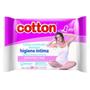 Imagem de Kit com 4 Toalha Lenço Umedecido Feminino Higiene Intima 96 un. Cotton Line