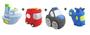 Imagem de Kit com 4 Veículos de Transporte Diferentes Brinquedo de Vinil para Bebê a Partir de 3 Meses 
