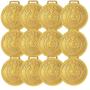 Imagem de Kit com 40 Medalhas Rema Honra Ao Mérito 60mm Com Fita Cor Ouro 4460