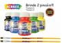 Imagem de Kit Com 48 Tintas De Tecido Acrilex 37ml + Pincel 