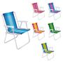 Imagem de Kit Com 4un Cadeiras De Praia Em Alumínio Cores Variadas Mor