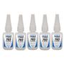 Imagem de Kit com 5 Adesivo Cola Instantâneo TekBond 793 Multiuso 20g