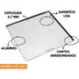 Imagem de Kit Com 5 Bandeja De Aluminio Pão Doce 35x35 Lisa Imeca