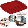 Imagem de Kit com 5 Bandejas Multiuso Retangular 35,8x23,6 Resistente Restaurante Self Service FastFood Bares