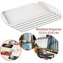 Imagem de Kit com 5 Bandejas Multiuso Retangular 35,8x23,6 Resistente Restaurante Self Service FastFood Bares