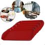 Imagem de Kit com 5 Bandejas Multiuso Retangular 44x30,7 cm Resistente Restaurante Self Service FastFood Bares