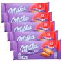 Imagem de Kit com 5 barras de chocolate ao leite com biscoito crocante