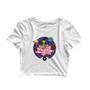 Imagem de Kit com 5 Blusinhas Cropped Blusa Tshirt Camiseta Feminina Alien Pizza Rosas Caveira Skull Rock Gatinho Branca