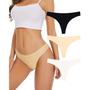 Imagem de Kit Com 5 Calcinhas Tanga Sem Costura Corte Laser Atacado
