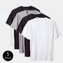 Imagem de Kit Com 5 Camisa Algodão Premium Masculina Gola Careca