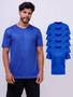 Imagem de Kit Com 5 Camisetas Básica 100% Poliéster - Azul Royal