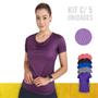 Imagem de KIT com 5 CAMISETAS Blusinha DRY FIT Tecido Furadinho feminina Academia Corrida Yoga 1010