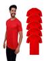 Imagem de Kit Com 5 Camisetas Verrmelhas 100% Poliéster