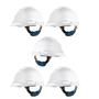 Imagem de Kit com 5 Capacete Segurança 3M H700 Eletricista Engenheiro Branco