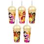 Imagem de Kit com 5 Copos Princesas Disney Dourado p/ Festa Infantil Doces e Lembranças
