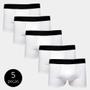 Imagem de Kit Com 5 Cuecas Boxer Cotton Confort Masculina Part.B Branca