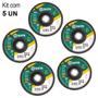 Imagem de Kit com 5 Discos Flap 7" Zircônio Grão 120 ST55508G - SATA  