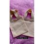 Imagem de kit com 5 Mini Ecobags Lisa 15x15cm - 100% Algodão cru