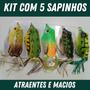 Imagem de Kit Com 5 Mini Iscas Sapinhos Frog Artificial Para Traíras