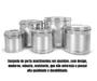 Imagem de Kit Com 5 Peças Jogo de Porta Mantimentos Potes Latas Vasilhas de Alumínio Para Arroz Feijão Farinha