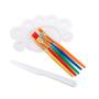 Imagem de Kit com 5 Pincéis com 1 Godê e 1 Espátula Cores Diversas - Item Sortido