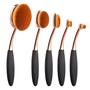 Imagem de Kit com 5 Pincel Oval Yoseng para Base - Aplicação Rápida e Impecável de Creme, Pó e Base Líquida