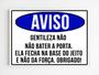 Imagem de kit com 5 placas aviso não bata a porta ela fecha com jeito