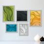 Imagem de Kit Com 5 Quadros Decorativos - Abstrato Colorido Relevo - 077kq01b