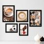 Imagem de Kit Com 5 Quadros Decorativos - Café - Coffee - Cafeteria - Lanchonete - Cozinha - 235kq01p