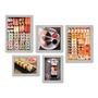 Imagem de Kit Com 5 Quadros Decorativos - Comida Japonesa - Restaurante - Cozinha - 201kq01b