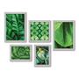 Imagem de Kit Com 5 Quadros Decorativos - Folhas Natureza Verde - 085kq01b