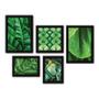 Imagem de Kit Com 5 Quadros Decorativos - Folhas Natureza Verde - 085kq01p