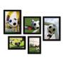 Imagem de Kit Com 5 Quadros Decorativos - Futebol - Goleiro - Juvenil - Sala - Quarto - 160kq01p