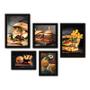 Imagem de Kit Com 5 Quadros Decorativos - Hamburguer Hamburgueria Cozinha - 132kq01p