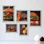 Imagem de Kit Com 5 Quadros Decorativos - Hamburguer Hamburgueria Cozinha - 134kq01b