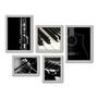 Imagem de Kit Com 5 Quadros Decorativos - Música Violão Piano - 042kq01b