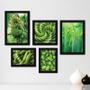 Imagem de Kit Com 5 Quadros Decorativos - Natureza Frutas Verde Folhagem - 090kq01p