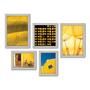 Imagem de Kit Com 5 Quadros Decorativos - Paisagem Campo Amarelo Bicicleta - 103kq01b