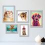 Imagem de Kit Com 5 Quadros Decorativos - Pet Shop - Gatos - Cachorros - Animais - Veterinário - 260kq01b