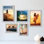 Imagem de Kit Com 5 Quadros Decorativos - Surf - Surfista - Mar - Praia - 238kq01b