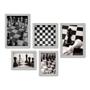 Imagem de Kit Com 5 Quadros Decorativos - Xadrez - Xeque-mate - Tabuleiro - Esporte - 253kq01b