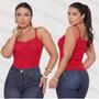 Imagem de Kit com 5 regata feminina de alcinha fina super confortavel ideal para usar no verão e combinar com varios  looks