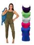 Imagem de Kit Com 5 Regatas Alcinha Feminina Lisa - Cores Variadas